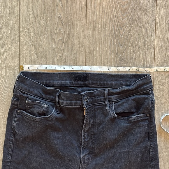 MOTHER The Insider Crop Step Fray Size 32 Not Guilty Wash Black Gray - Picture 13 of 16